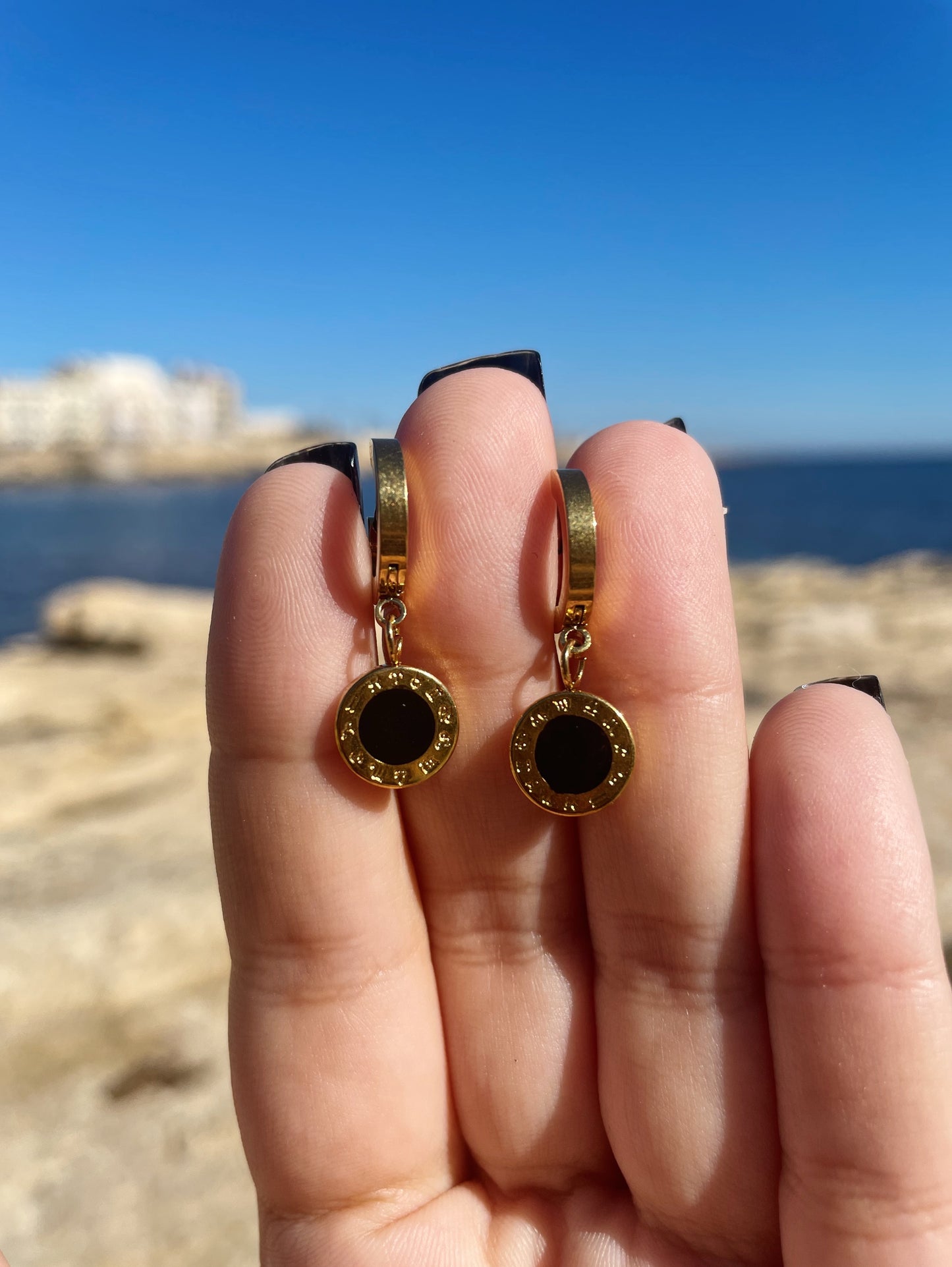 Zodiac Hoop Gold Earrings