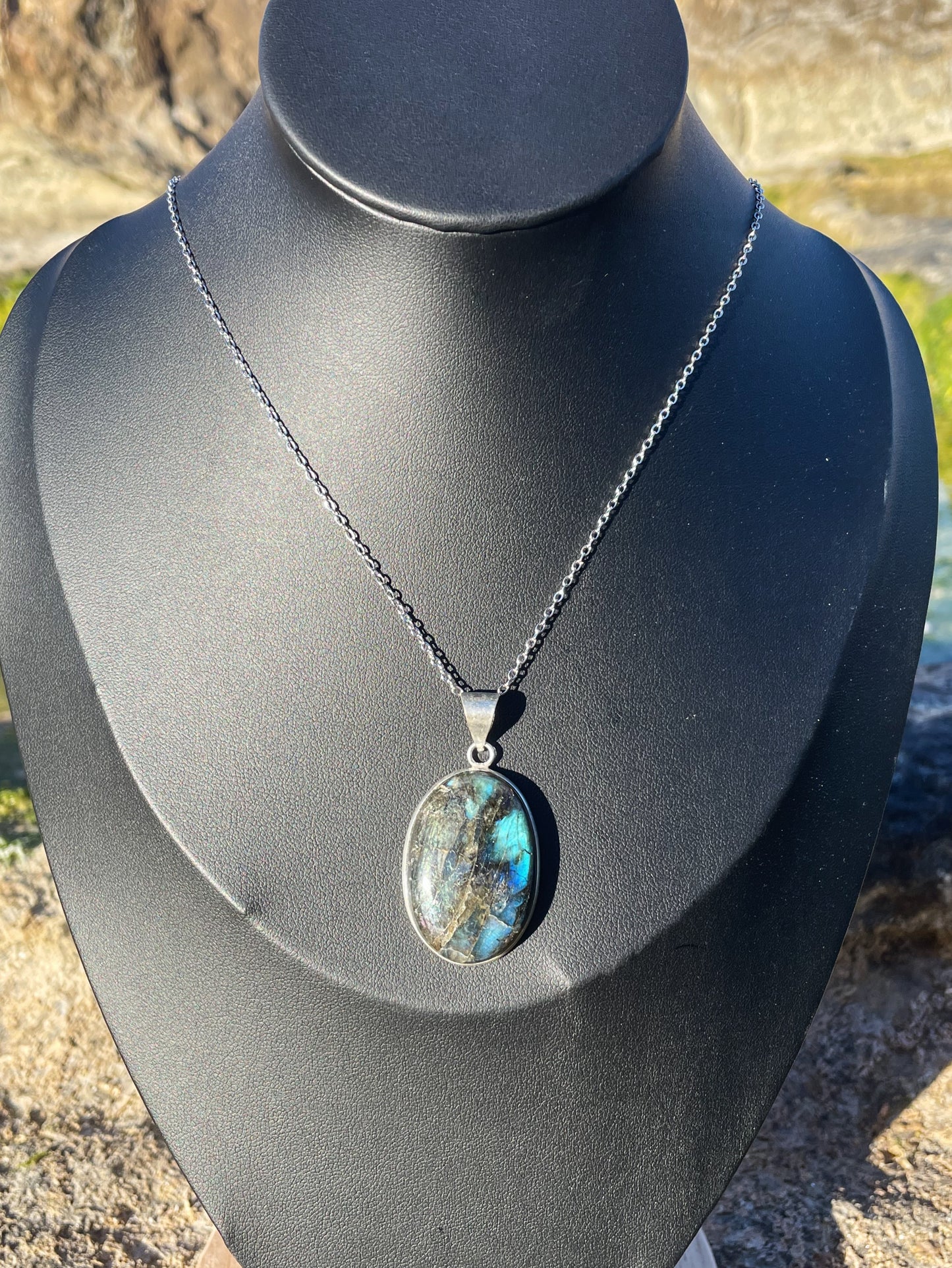 Labradorite Silver Necklace
