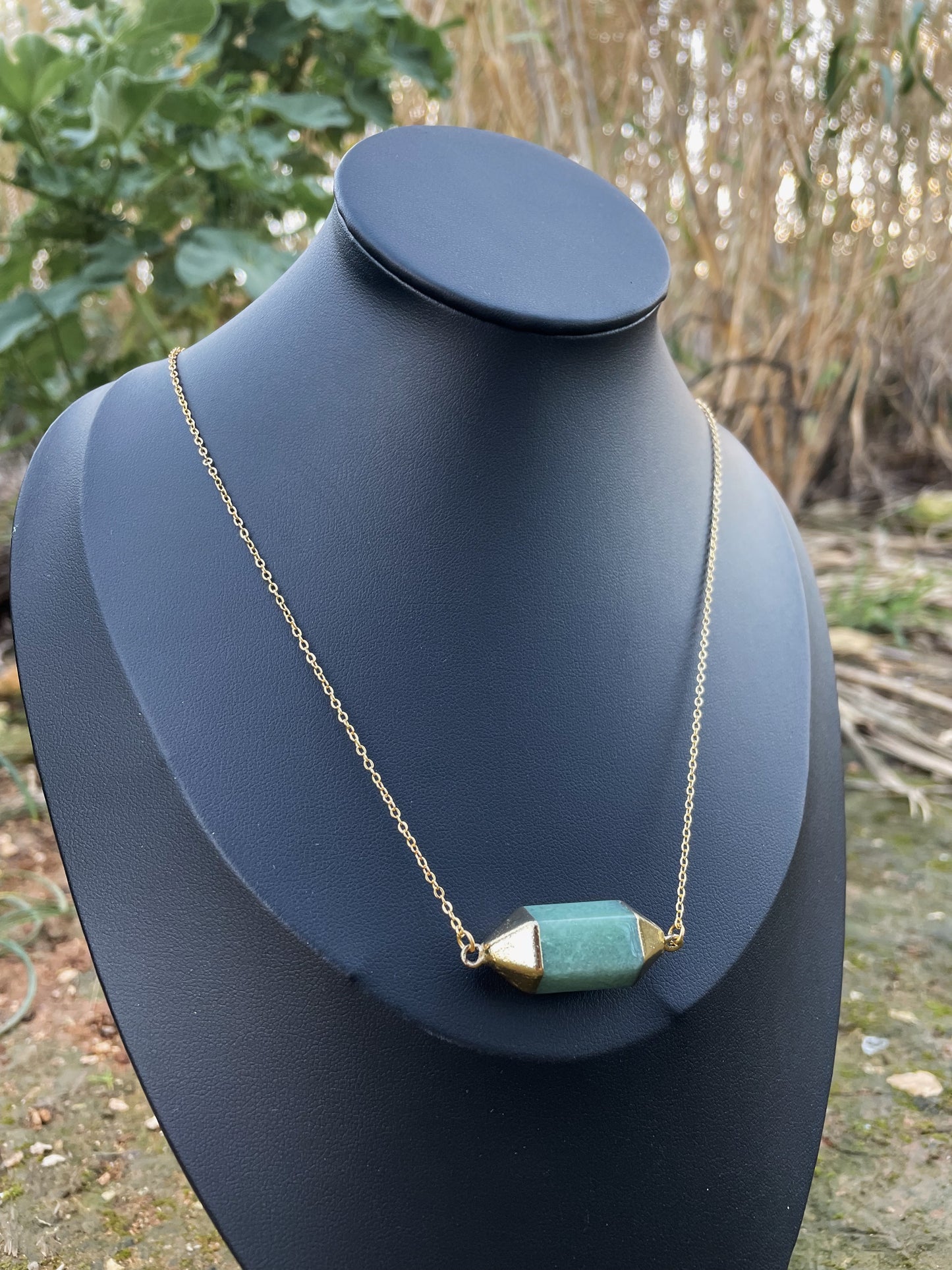 Aventurine Gold Necklace