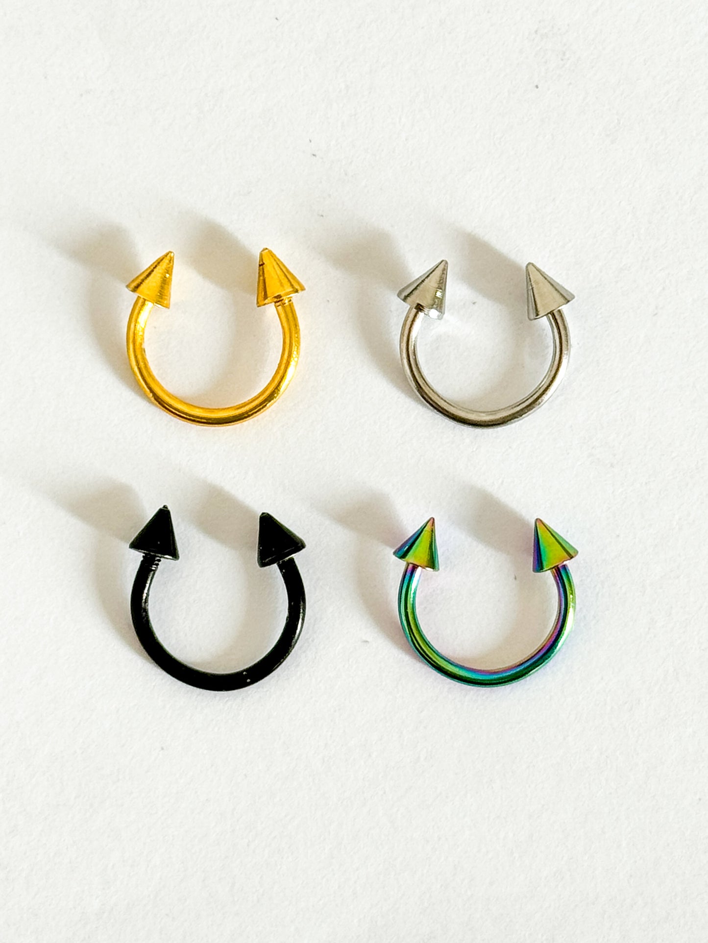 Circular Horseshoe Spike Barbell