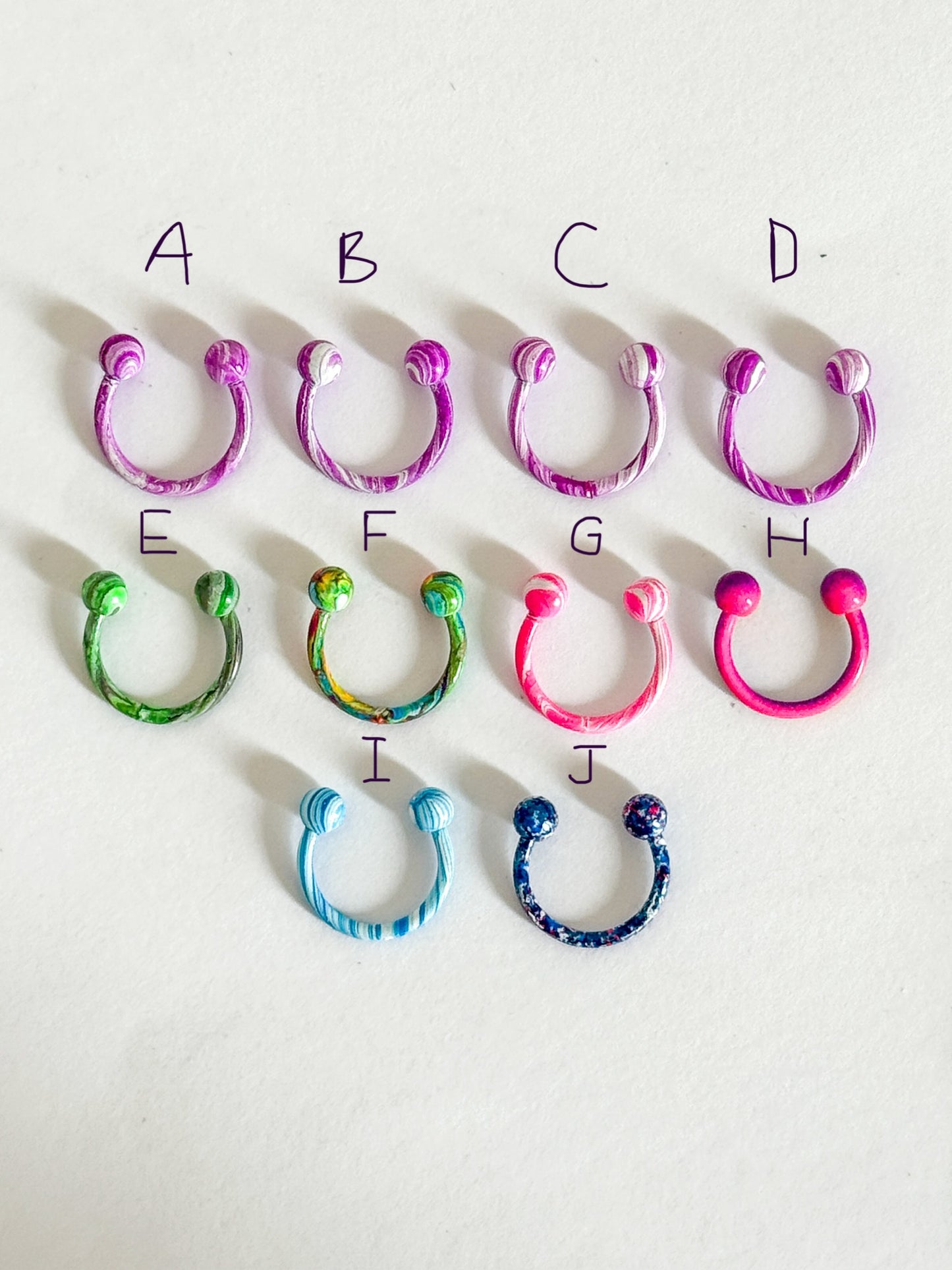 Circular Horseshoe Ball Color Barbell