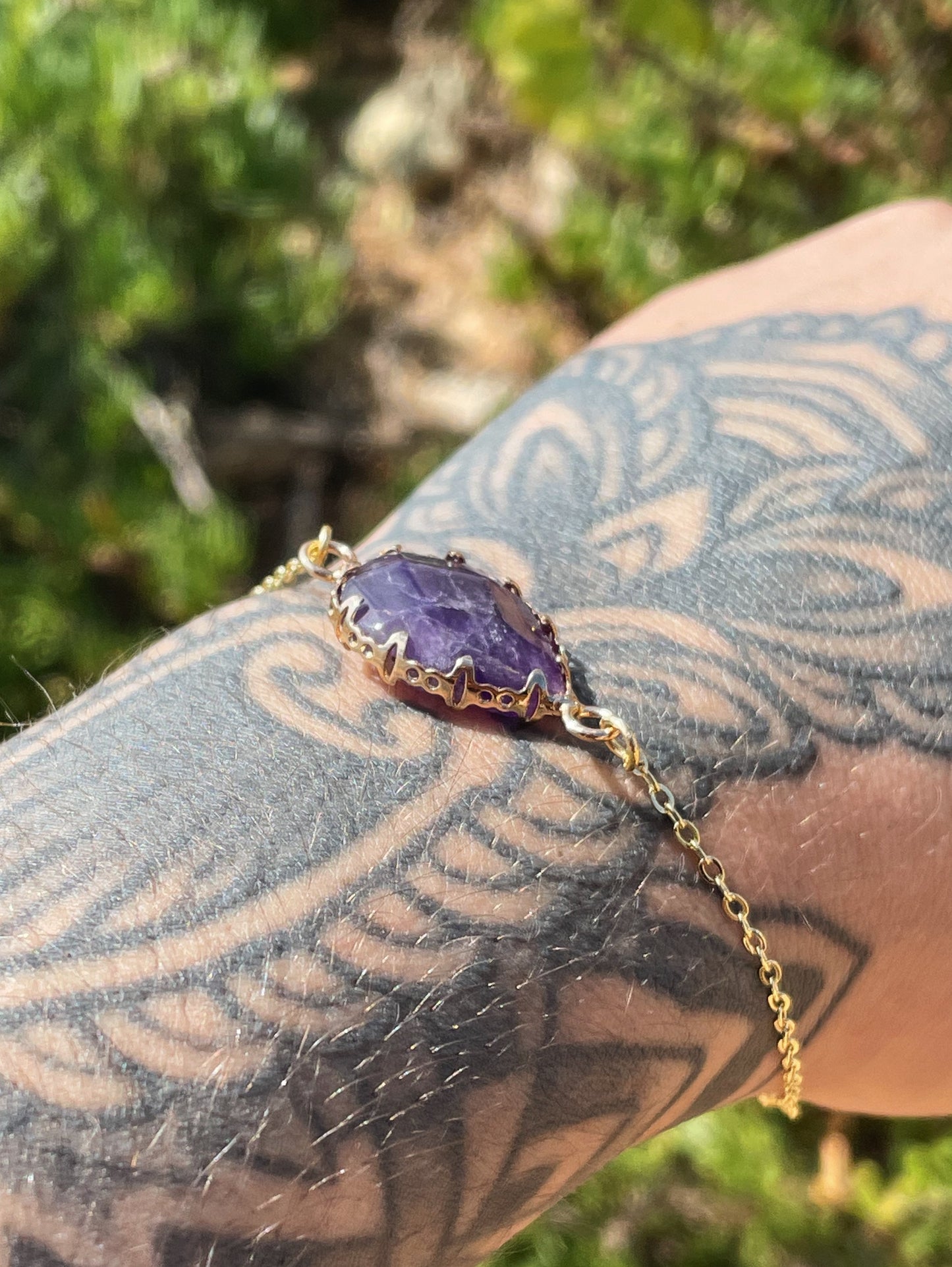 Amethyst Gold Bracelet