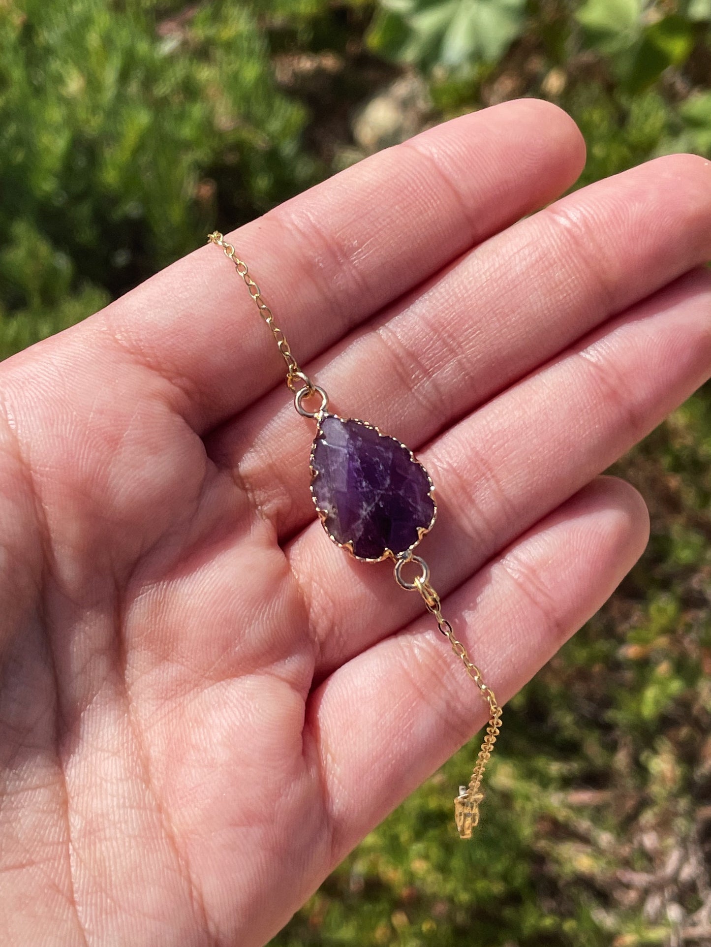 Amethyst Gold Bracelet