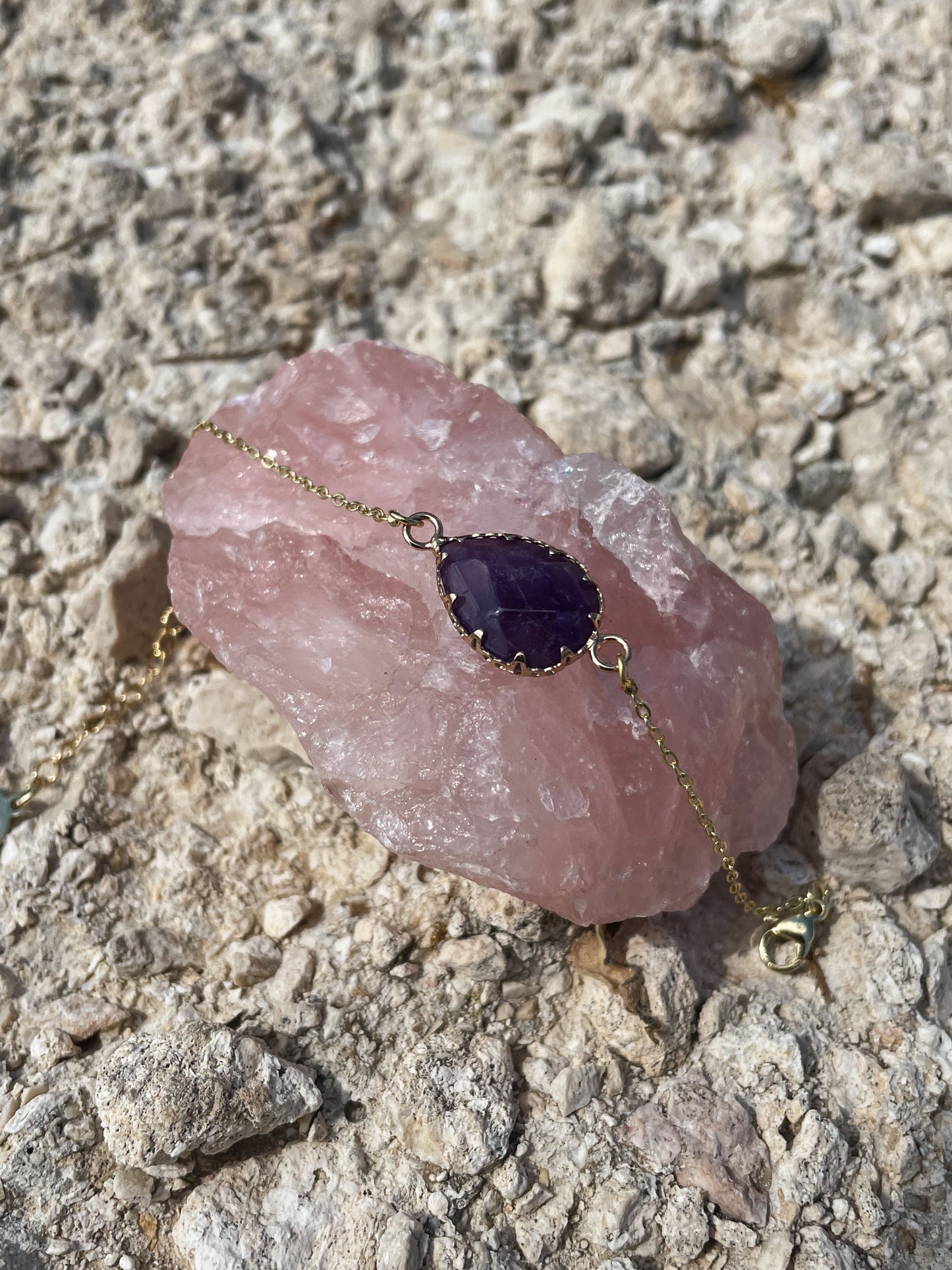 Amethyst Gold Bracelet