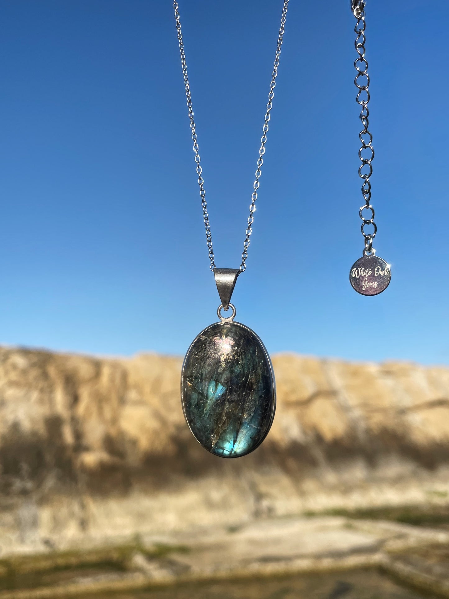 Labradorite Silver Necklace