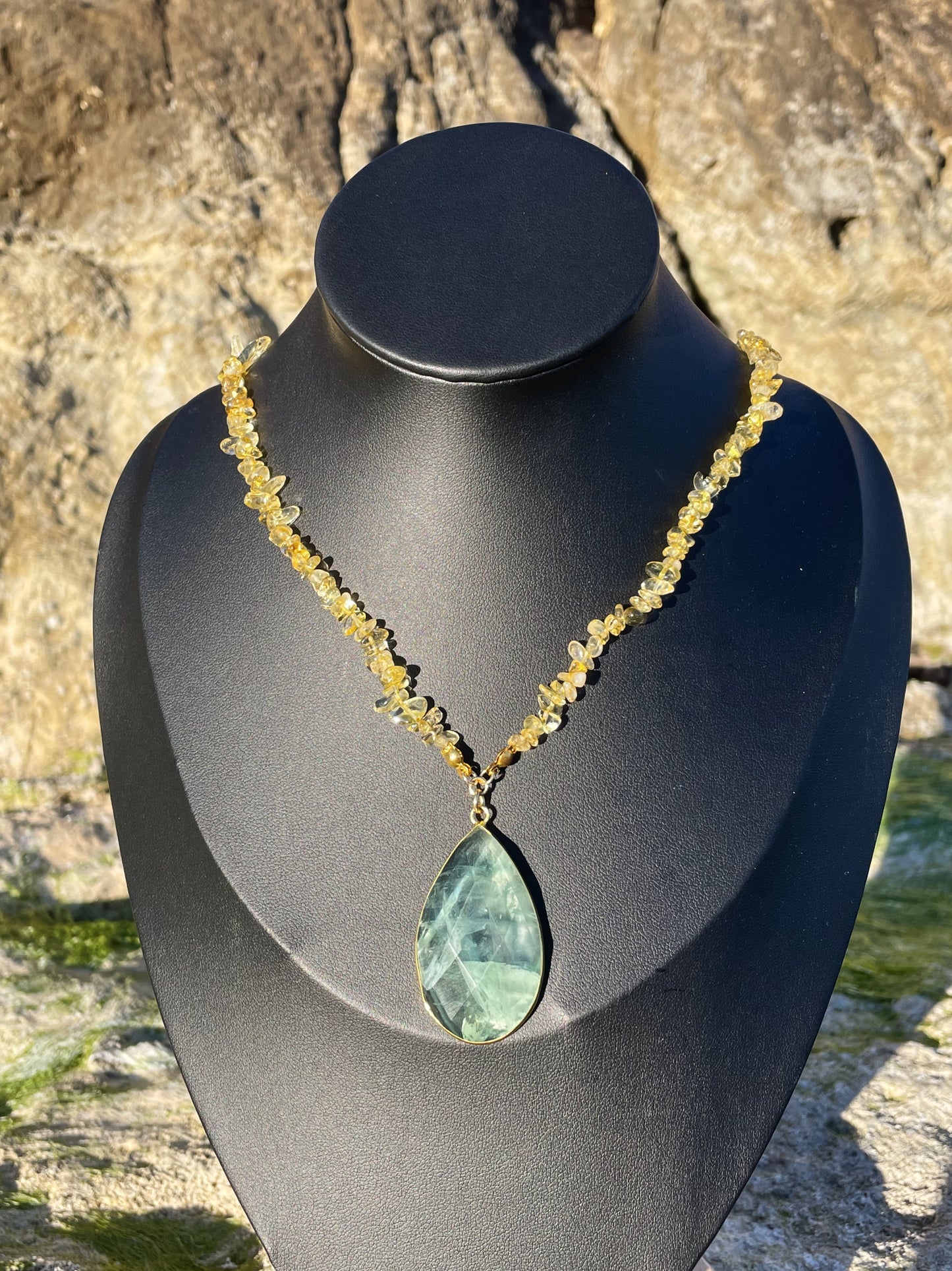 Fluorite and Quartz Necklace