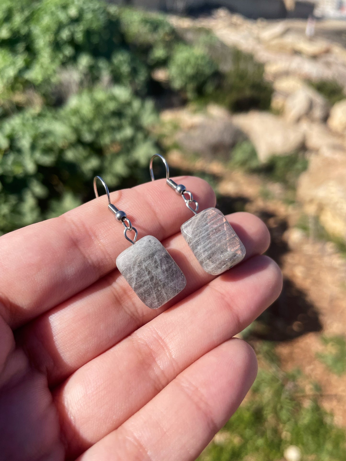 Labradorite Silver Earrings, 1 Tier︱ Repurposed