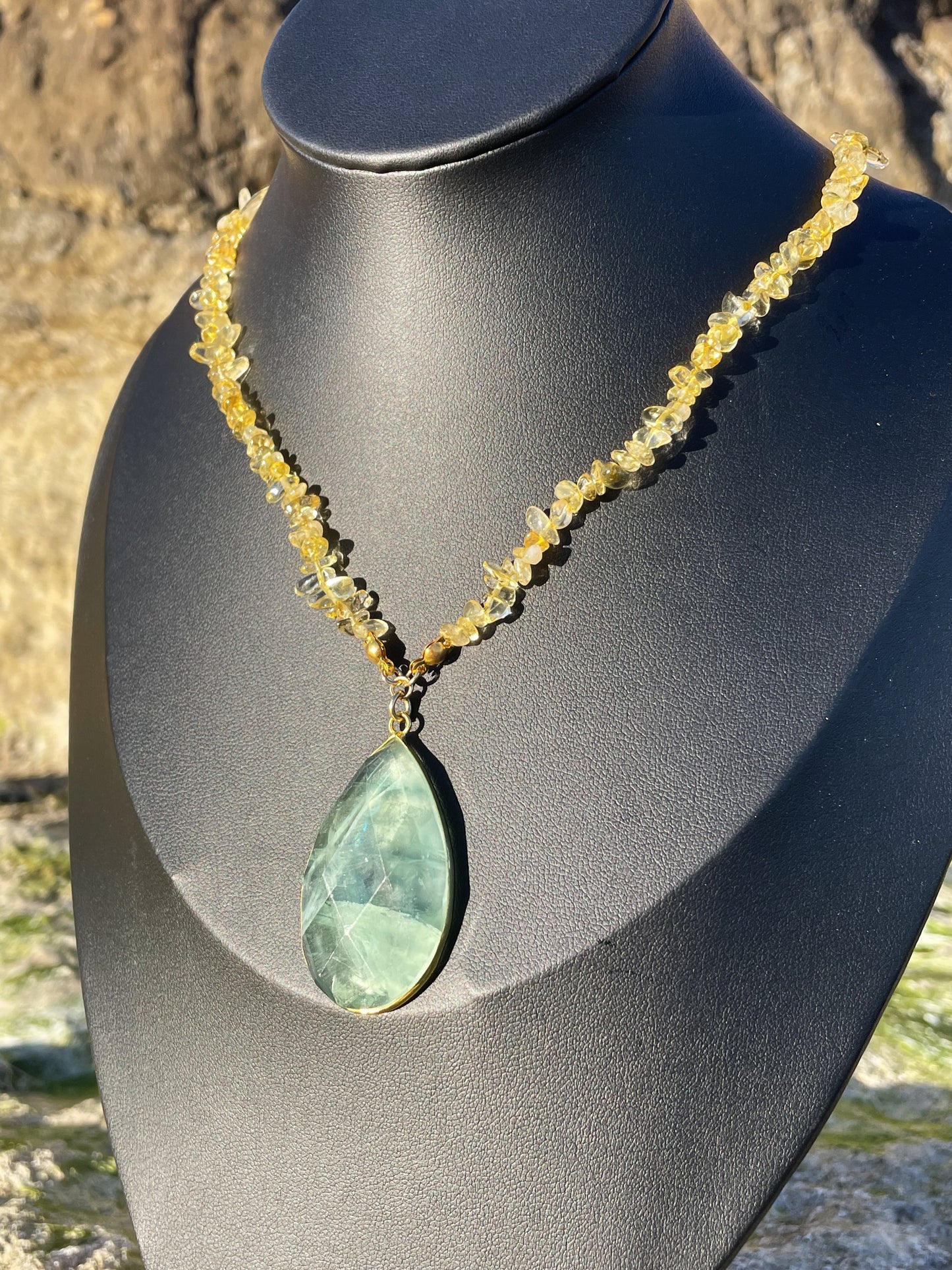 Fluorite and Quartz Necklace