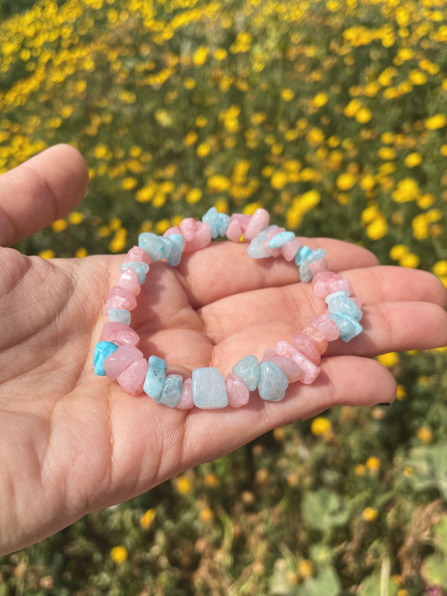 Morganite Chips Bracelet