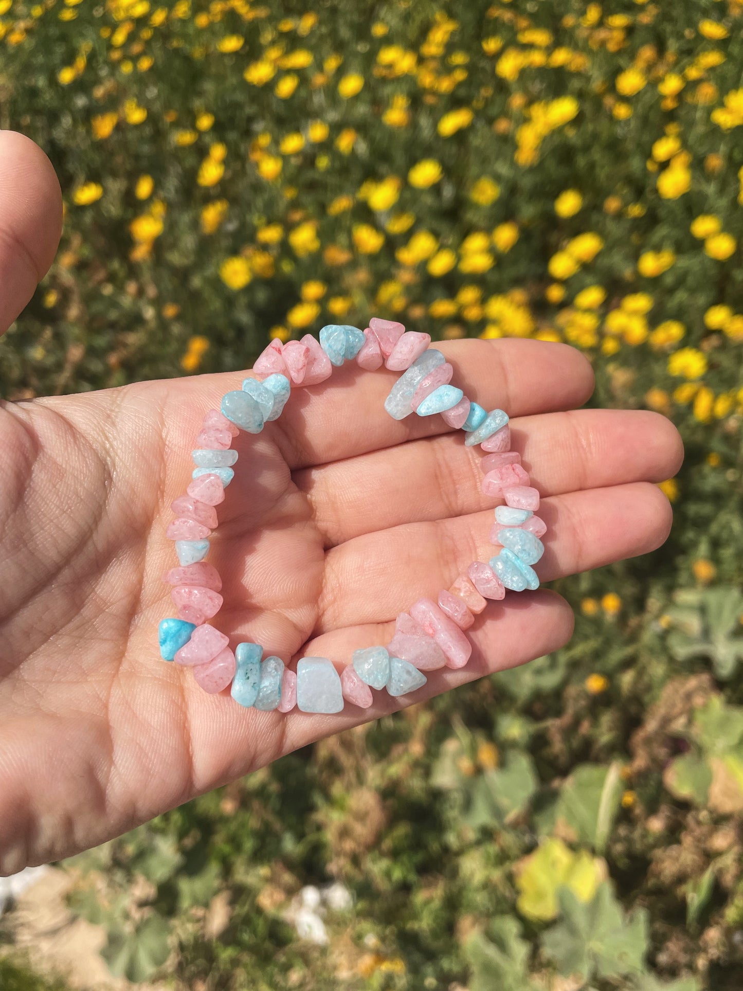 Morganite Chips Bracelet