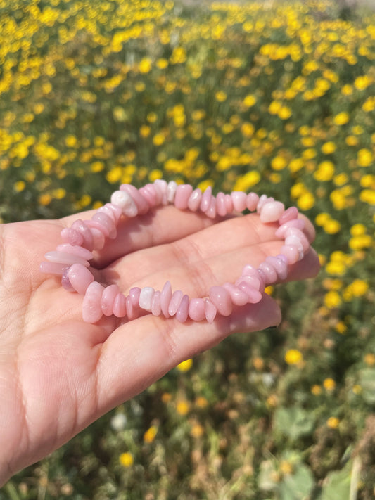 Pink Opal Chips Bracelet