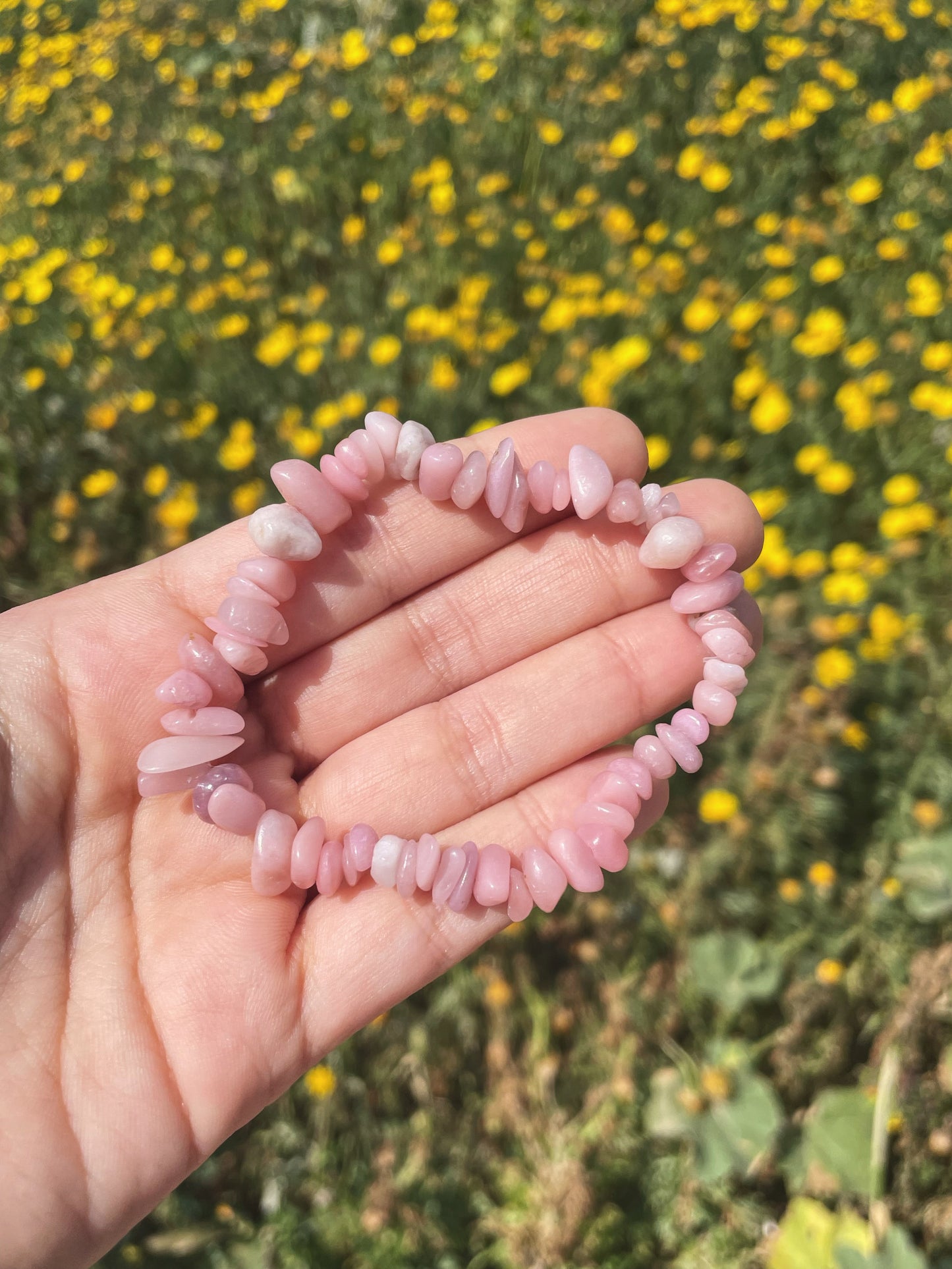 Pink Opal Chips Bracelet