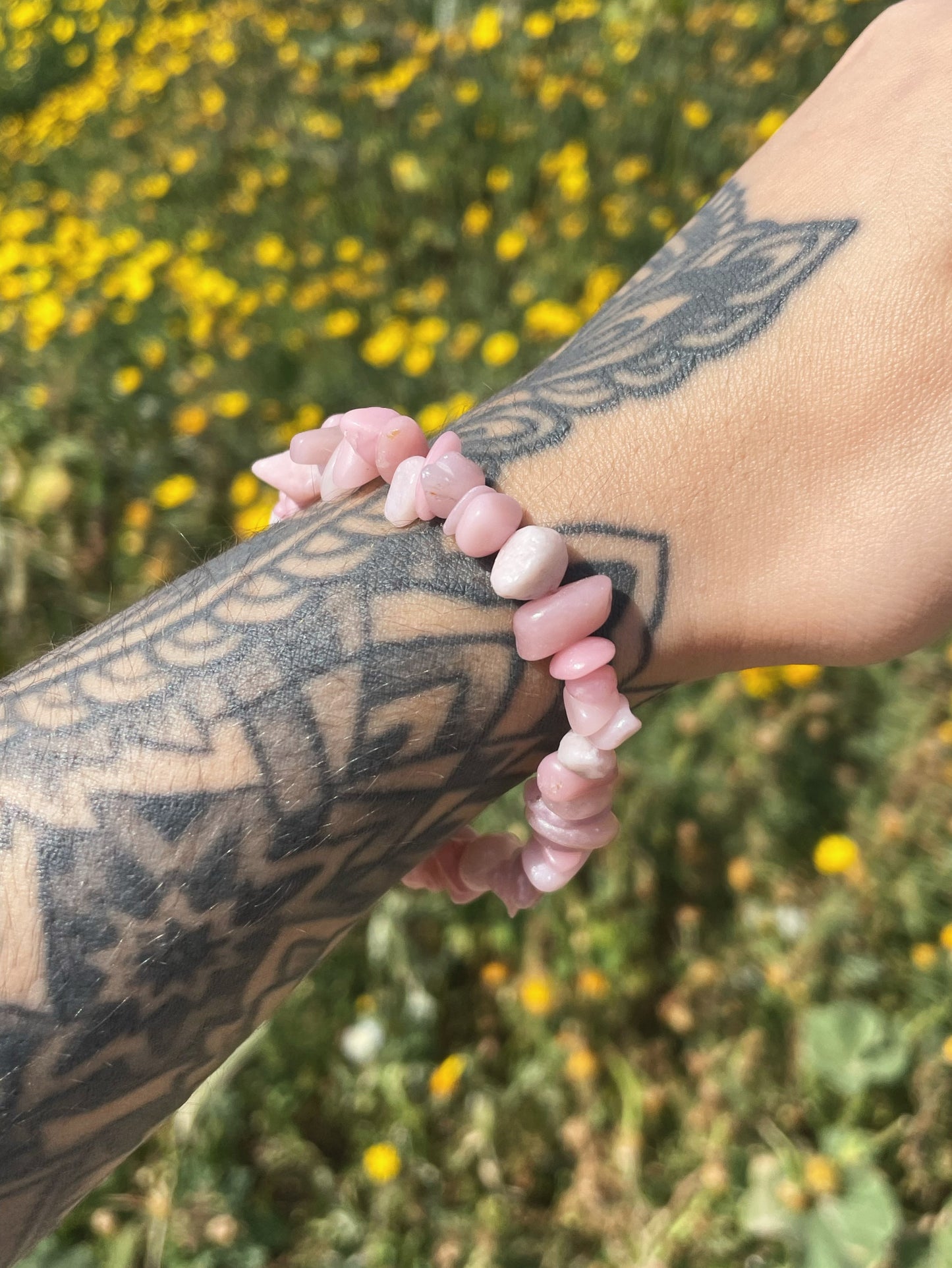 Pink Opal Chips Bracelet