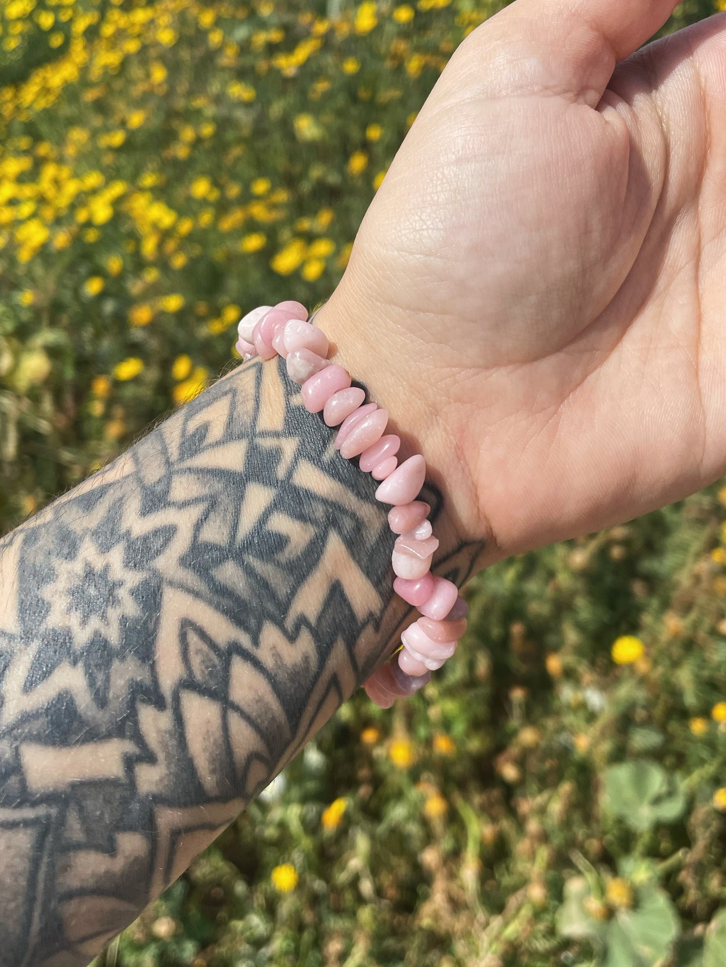 Pink Opal Chips Bracelet