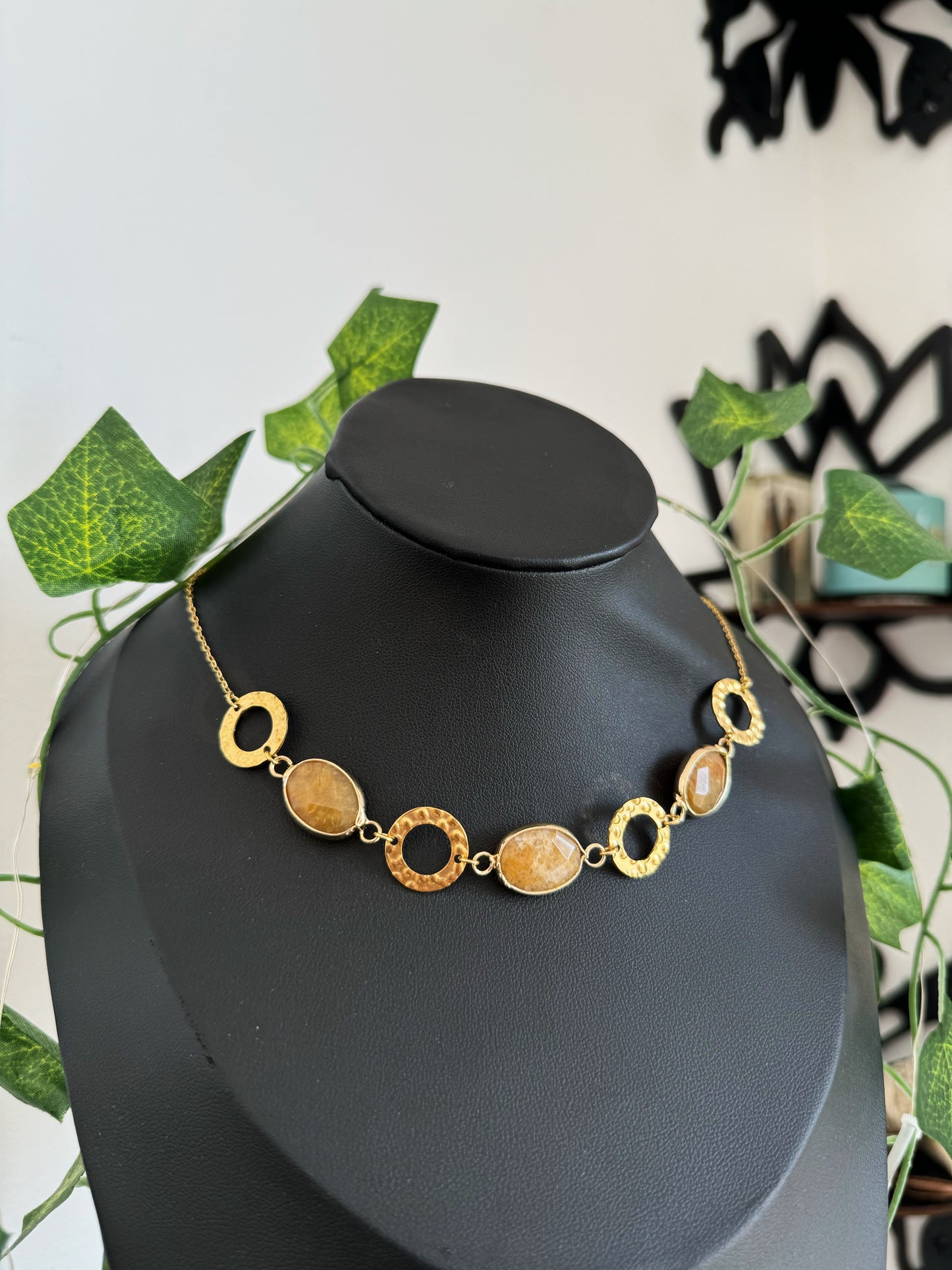 Yellow Jade Gold Necklace