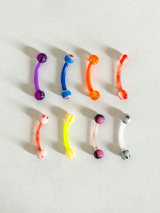 Curved Ball Color Barbell