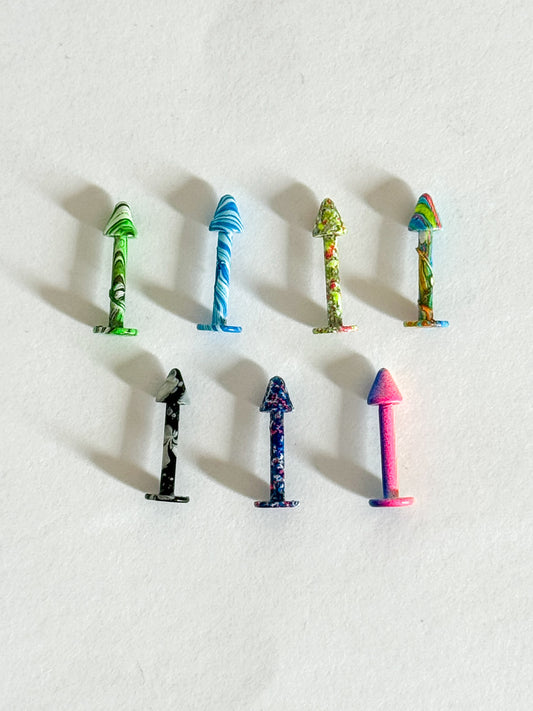 Flatback Spike Color Labret